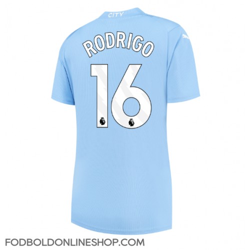 Manchester City Rodri Hernandez #16 Hjemmebanetrøje Dame 2023-24 Kortærmet